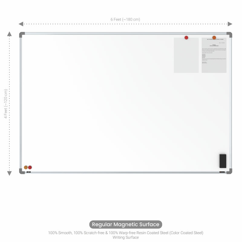 Metis Magnetic Whiteboard 4x6 (Pack of 4) with HC Core