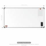 Metis Magnetic Whiteboard 2x4 (Pack of 1) with HC Core