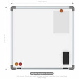 Metis Magnetic Whiteboard 2x2 (Pack of 1) with HC Core