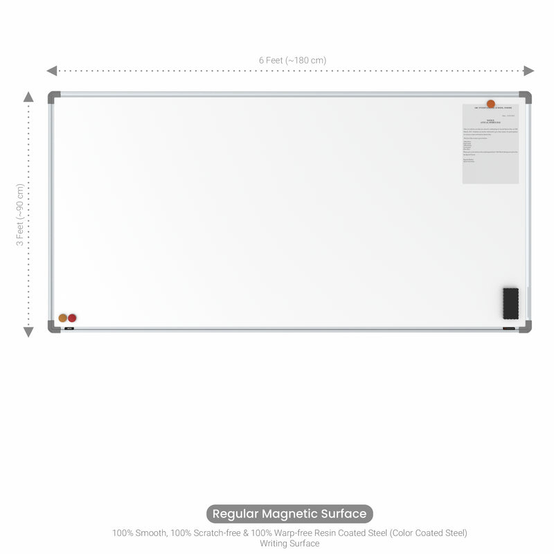 Metis Magnetic Whiteboard 3x6 (Pack of 4) with HC Core