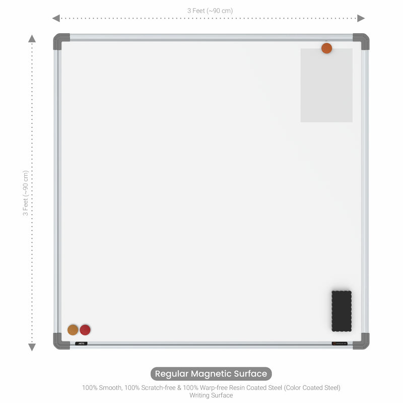 Metis Magnetic Whiteboard 3x3 (Pack of 2) with HC Core