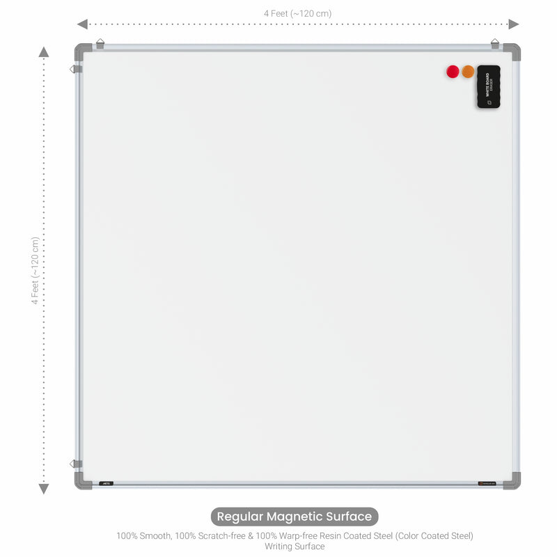 Metis Magnetic Whiteboard 4x4 (Pack of 1) with PB Core