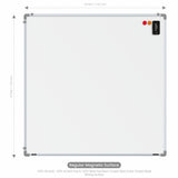 Metis Magnetic Whiteboard 4x4 (Pack of 2) with PB Core