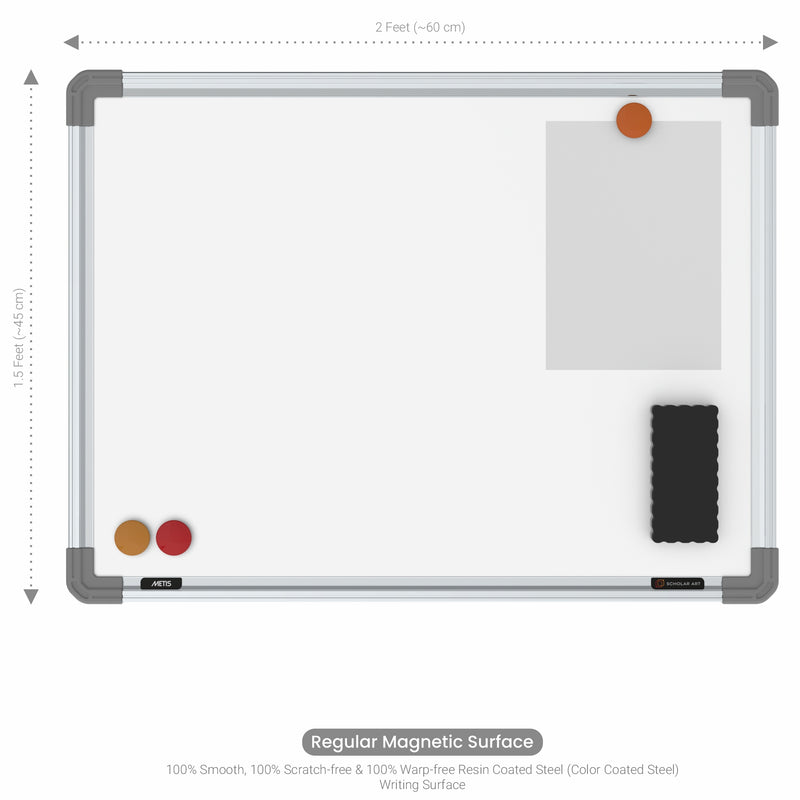 Metis Magnetic Whiteboard 1.5x2 (Pack of 2) with PB Core