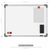 Metis Magnetic Whiteboard 1.5x2 (Pack of 4) with PB Core