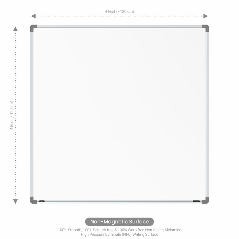 Metis Non-magnetic Whiteboard 4x4 (Pack of 2) with HC Core
