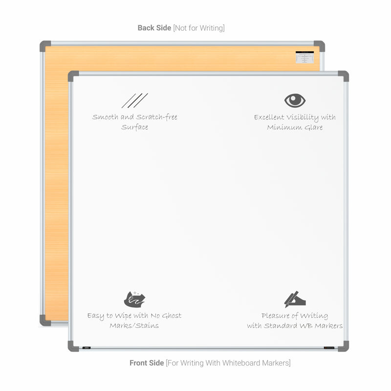 Metis Non-magnetic Whiteboard 4x4 (Pack of 4) with HC Core