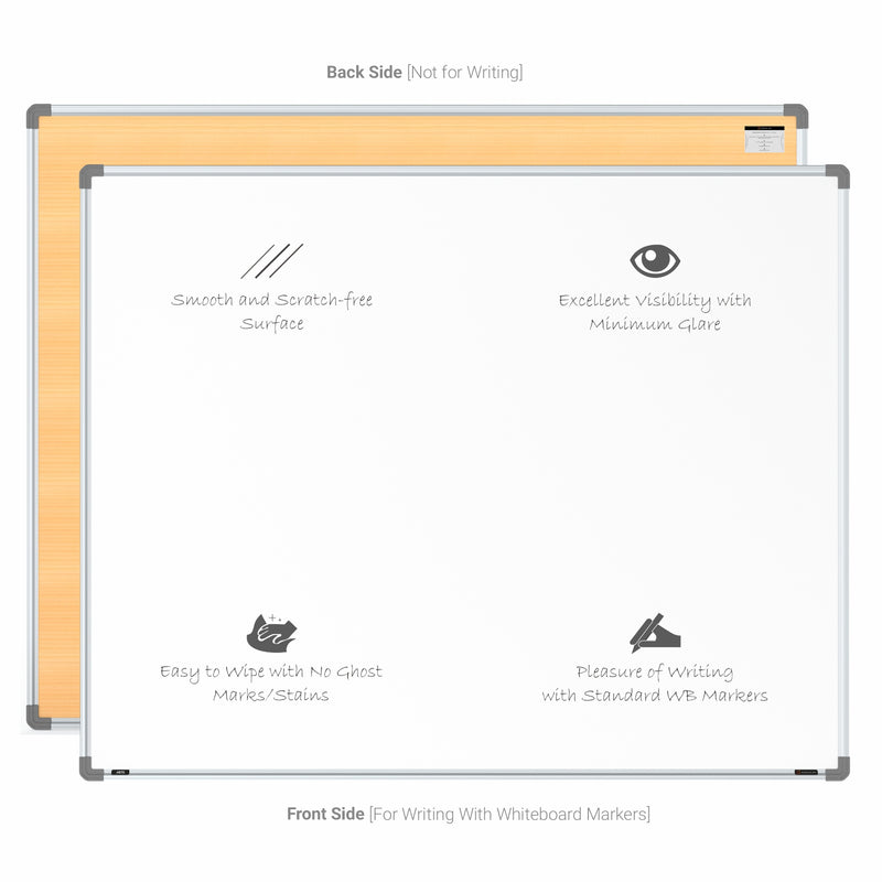 Metis Non-magnetic Whiteboard 4x5 (Pack of 4) with HC Core