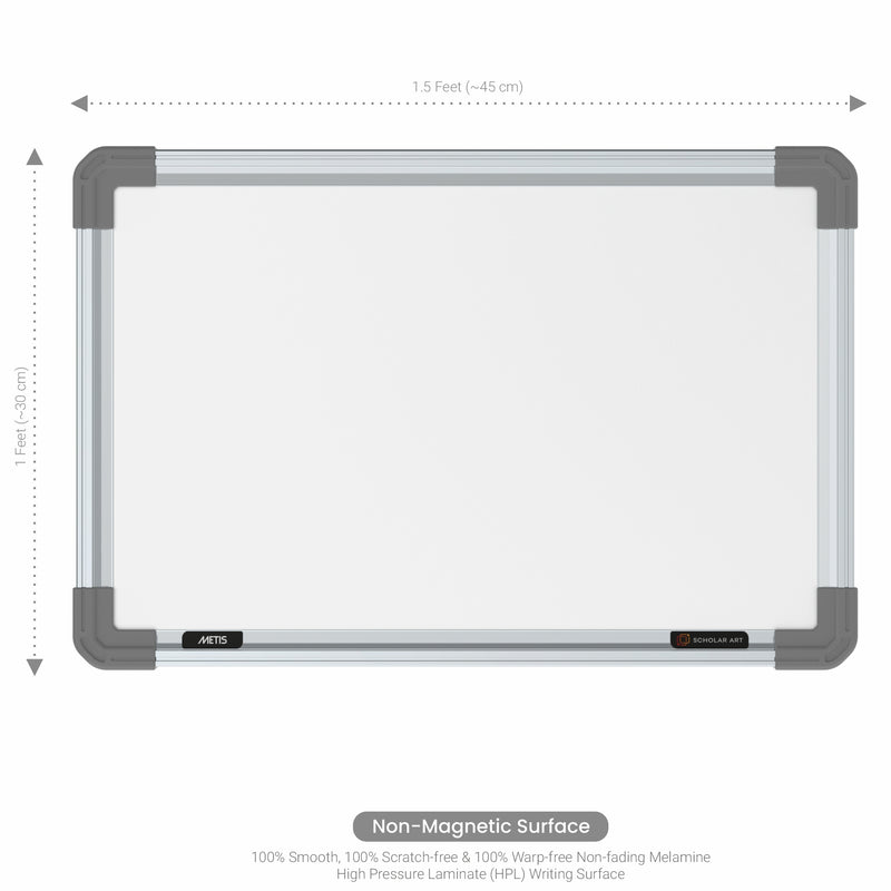 Metis Non-magnetic Whiteboard 1x1.5 (Pack of 1) with HC Core
