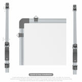Metis Non-magnetic Whiteboard 2x4 (Pack of 4) with HC Core