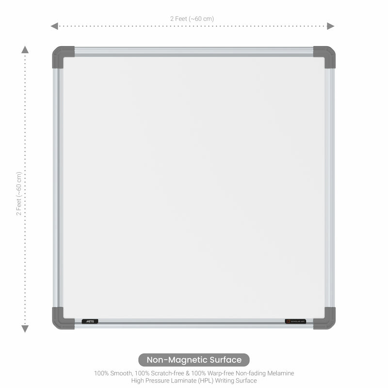 Metis Non-magnetic Whiteboard 2x2 (Pack of 4) with HC Core