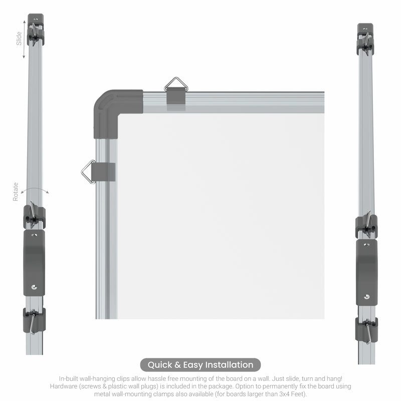 Metis Non-magnetic Whiteboard 2x2 (Pack of 4) with HC Core
