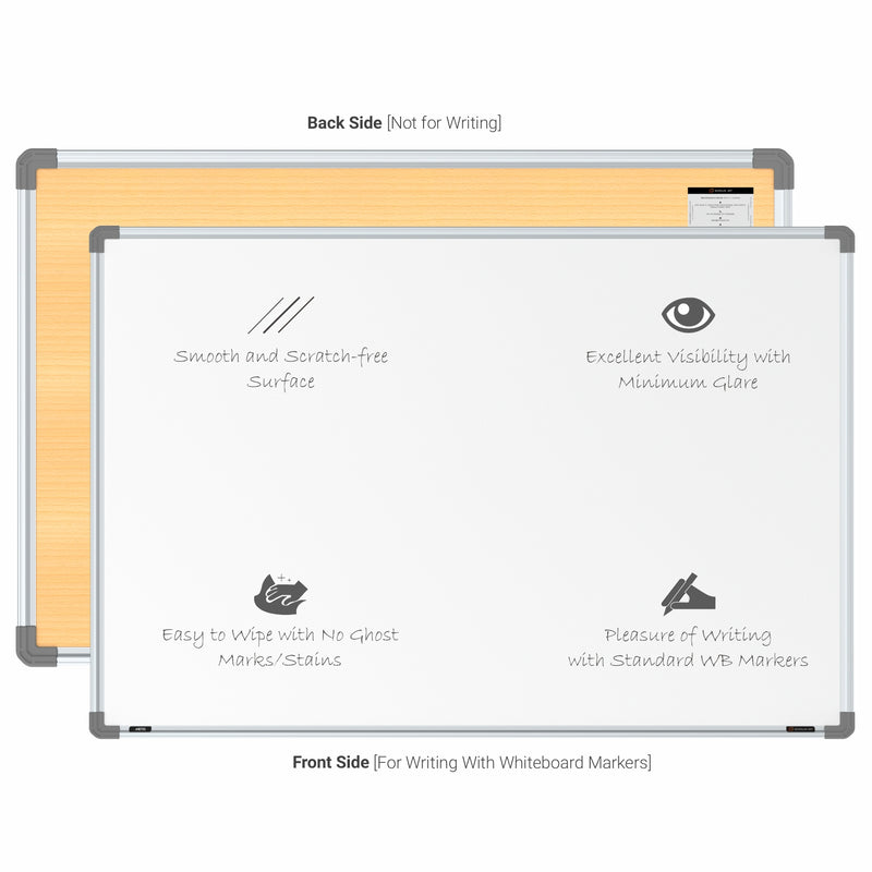 Metis Non-magnetic Whiteboard 2x3 (Pack of 1) with HC Core