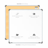 Metis Non-magnetic Whiteboard 3x3 (Pack of 4) with HC Core