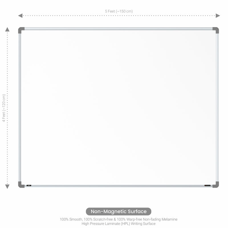 Metis Non-magnetic Whiteboard 4x5 (Pack of 4) with PB Core