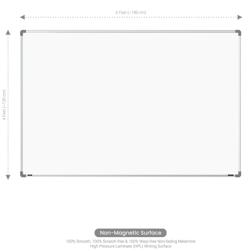 Metis Non-magnetic Whiteboard 4x6 (Pack of 2) with PB Core