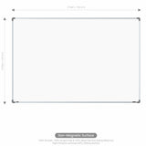 Metis Non-magnetic Whiteboard 4x6 (Pack of 4) with PB Core