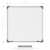 Metis Non-magnetic Whiteboard 2x2 (Pack of 4) with PB Core