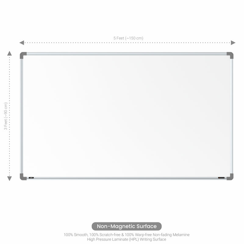 Metis Non-magnetic Whiteboard 3x5 (Pack of 4) with PB Core