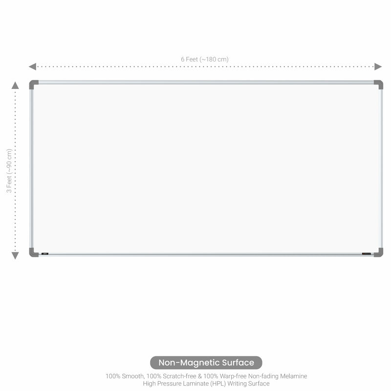 Metis Non-magnetic Whiteboard 3x6 (Pack of 2) with PB Core