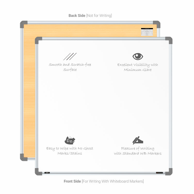 Metis Non-magnetic Whiteboard 3x3 (Pack of 1) with PB Core